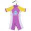 Factory Direct Supply UPF50+ Shorty Sleeve Sunsuit Girls And Boys Sun Protection Swimwear Swimming Rash Guard One Piece 0-13Y