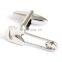 Novelty Silver Pins Men's Cufflinks