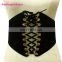 High Quality Custom Women Elastic Lace Up Belt Fashion Waistband Wide Waist Belt
