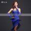 L-7099 Long tassel sexy milk silk latin dance dress