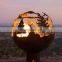plasma laser CNC cutting steel sphere fireball fire pit for outdoor decorative