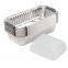 Aluminum Pans with Lids (800 ML), Aluminum Disposable Pans for Takeout and Catering, Aluminum Pans for Toaster Oven, Foil Pans for Baking, Cooking, Heating, Storing Food-[100 Pack]