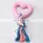 Fresh colorful dog chew ABS ropes toys bone star heart shapes toy for pet biting