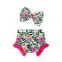Toddler Strawberry Panty And Bow Headband Set Ruffled Bloomers Summer Toddler Diaper Cover