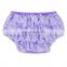Adorable Infant Lavender Lace Bloomer Baby Underpants With Lace Wholesale Baby Ruffle Bloomers