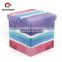 Customized room furniture printing lovely cat polyester folding storage pouf stool ottoman