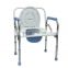 The wonderful Folding Aluminum Toilet Chair Commode Chair With PU Cushion And Bedpan