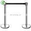 Wholesale retractable Belt Barrier Polished Stainless Steel Post crowd control stanchion stand for sale