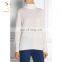 Women solid color turtle neck cashmere knit pullover sweater