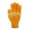 Acrylic glove liner with criss-cross PVC coated Gloves Hot selling