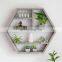 Big wall mount floating deep hexagon shelf 21