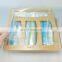 Custom wooden food storage bag rack kitchen drawer bamboo ziplock bag storage storage box dispenser