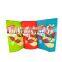 Custom Back Middle Seal Pillow Pouch Print Plastic Aluminium Foil Dry Food Crispy Chips fries Snacks Packaging  Bag