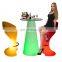 plastic chair /rechargeable led bar stool outdoor PE plastic led light patio furniture waterproof bar stool high chair