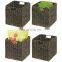 Hot Selling Seagrass Pantry Folding Cube Basket Decor Storage Laundry Basket Wholesale