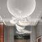 Customized hotel lobby sales department villa banquet hall wave shape creative art glass chandelier