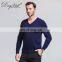 Worsted Knitwear Machine Fashion 16gg Solid Merino Wool Jumper Sweater Plus Size V-Neck Collar