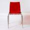 replica America/Italian Style chrome metal frame PC seat Sedia Ice dining Chair, Jolly Rancher Chair, Ice Dining Chair