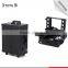 2016  professional small size pvc black trolley cosmetic organizer with 6 lights mirror for bridal makeup artist