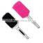 Women's Handcrafted Bling Bling Rhinestones Massaging Paddle Hair Brush Silver/Rose red