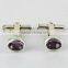 Hot Sale Silver Jewelry !! 925 Purple Amethyst Silver Cufflink Jewelry