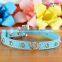 Hottest Making Leather Heart Cystal Stud Pet Collars For Dogs