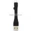 White and Black Portable Flexible Micro USB to USB Data Cable / Charging Cable, Length: 7cm