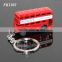 3D Mini Bus Shaped Customized Printing Promotional Souvenir Double-deck London Bus Keychain