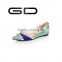 GD fashion fulgurant rivets decoration quality breathable microfiber lining flat shoes for ladies