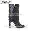OEM wholesale customized crocodile skin high quality women boots high heels