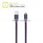 leather weave cable for iphone 5 charger cable with data transmission
