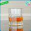 Transparent alcoholic drink bottle straight square seven angles bottom small wine cups shot glass cups without handles