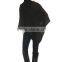 Winter Skies Black turtleneck poncho sweater