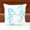Sea horse linen cushion cover