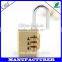 China manufacture wholesale brass 4 combination padlock
