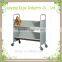 Customized high quality metal book cart book trolley cart used school furniture library furniture