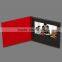 Leather Media Advertising Video Brochure/Video Cards/lcd video book,lcd video magazine