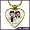Wholesale Personalized sweet love heart wedding picture printing Keychain