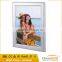 Wall mounted tool free light box with click open frame/mat