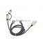 Factory price MFi certified 2 in 1 c48 and mirco usb connectorMFI usb data cable