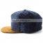 Factory Wholesale Custom High Qualtiy Metal Patch 5 Panel Snapback Cap Hat