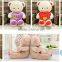 Lovely Cartoon Birthday Present Beige White Purple And Pink Loving Heart Plush Teddy Bear Toy Doll