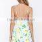 2016 Women Summer Clothing V Neck Sexy Spaghetti Straps Floral Print Dress