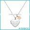 Personalised 925 Sterling Silver Heart Locket Pendant With Mini Charm