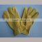 Gold unlined cow grain leather driver gloves working gloves