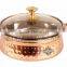 IndianArtVilla Handmade Steel Copper Casserole With Glass Lid 500 ML - Serving Indian Food Home Hotel Restaurant Tableware Gift