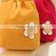 18.5*15.5cm In Stock Drawstring Pouches Jewelry Wedding Velvet Storage Gift Bag Velvet Cosmetic Pouch