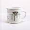 Wholesale antique takeaway coffee cups travel mug 8cm stainless steel custom enamel camping mug with logo printing