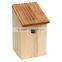 wholesale FSC&ISO9001&SA8000 unfinished natural fancy garden wild wooden carved bird house nest