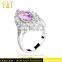 Jingli Jewelry Purple Single Stone Silver Ring For Women (YJ-407)